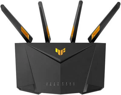 TUF Gaming AX3000 V2 Dual Band WiFi 6 Gaming Router with Mobile Game Mode,  3000 Mbps Speed 3 Steps Port Forwarding, 2.5Gbps Port, Wi-Fi 6,  AiProtection Pro Network Security, Black | 90IG0790-MU9B00