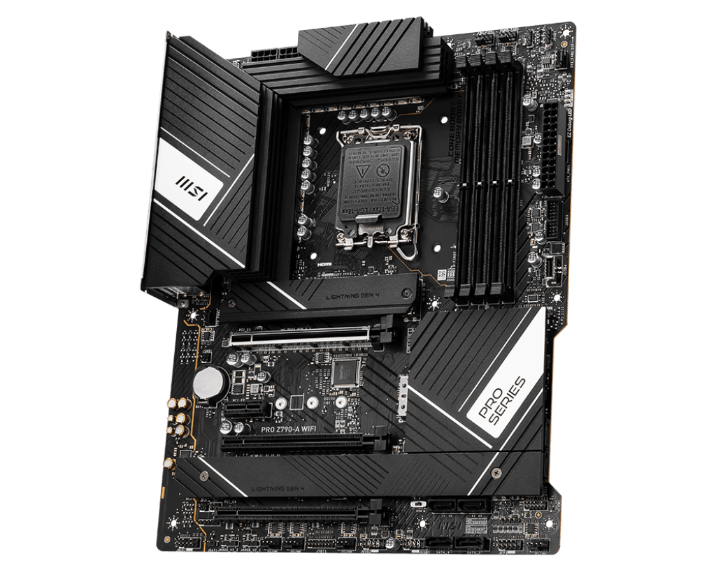 MSI PRO Z790-A WIFI, Socket 1700 , Intel® Z790 Chipset, 4x DDR5, Maximum Memory Capacity 192GB, 1x HDMI,1x DisplayPort, 3x PCI-E x16 slot, 4x M.2, 6x SATA 6G, ATX Motherboard | 911-7E07-003 - Image 3