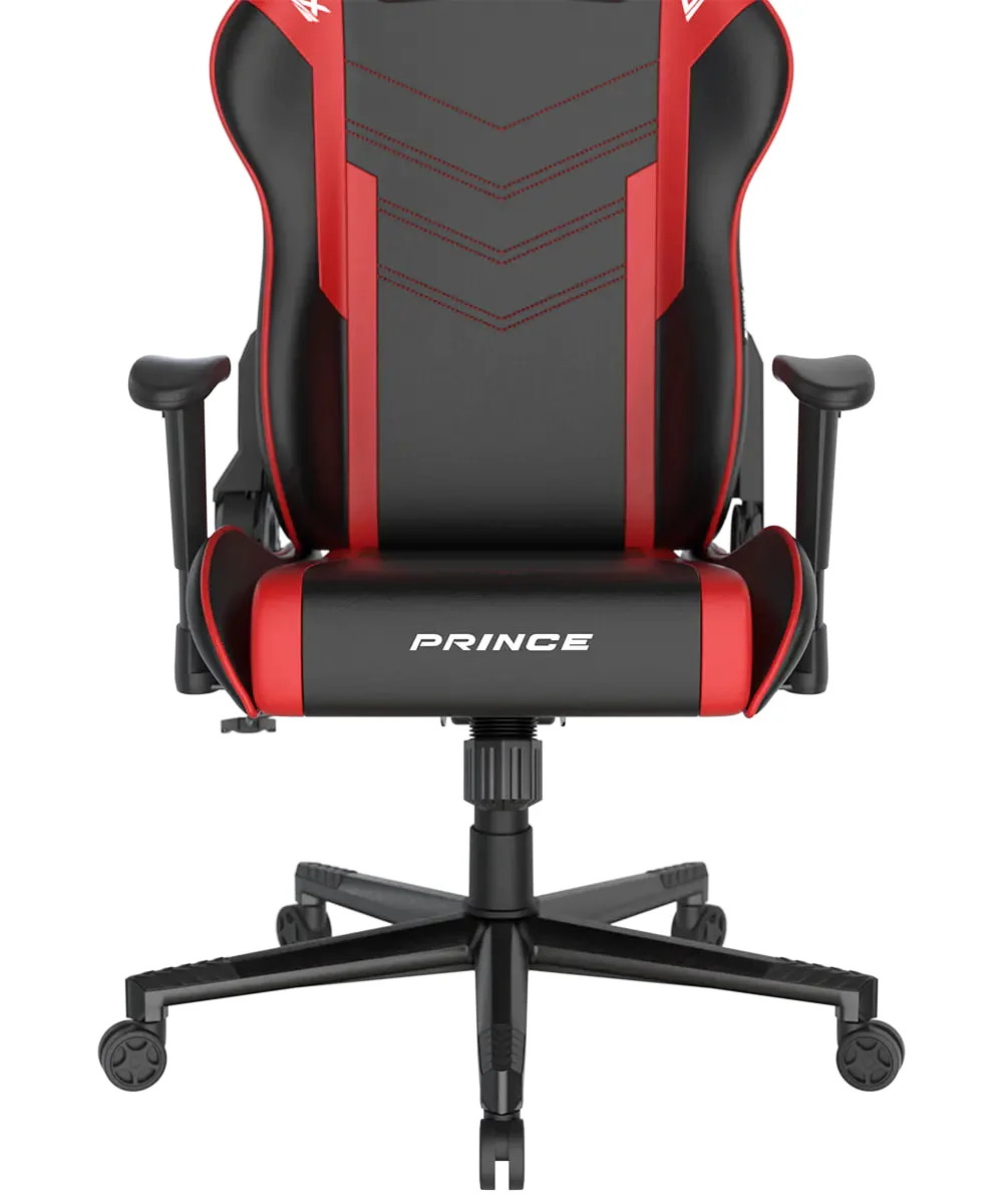 DXRacer P132 Prince Series Gaming Chair - Black/Red ,Winged Seat Cushion ,''Two Eyes'' Design ,2D Armrest ,Faux leather,Ergonomic Support | GC-P132-NR-F2-158 - Image 7