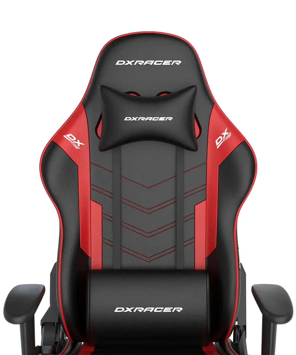 DXRacer P132 Prince Series Gaming Chair - Black/Red ,Winged Seat Cushion ,''Two Eyes'' Design ,2D Armrest ,Faux leather,Ergonomic Support | GC-P132-NR-F2-158 - Image 8