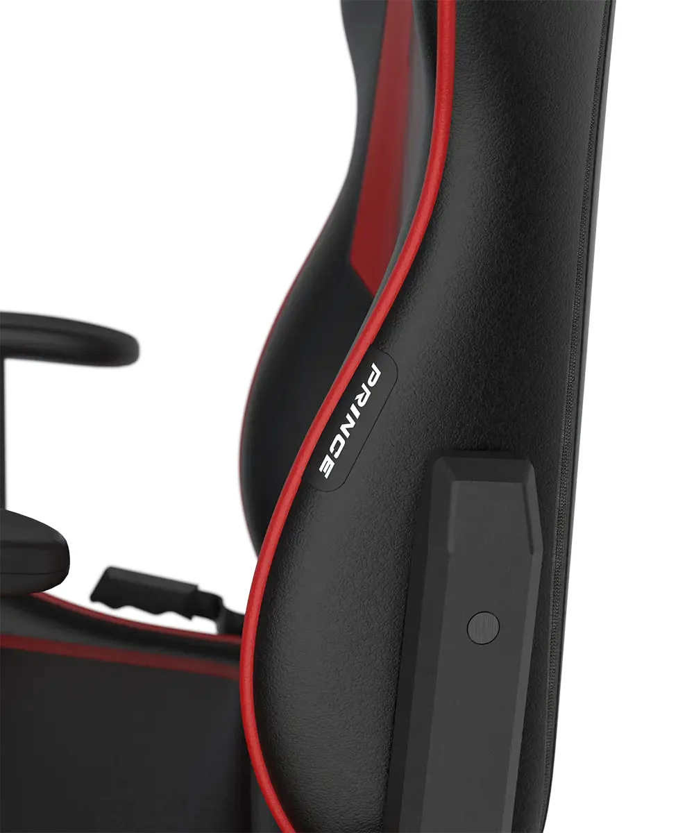 DXRacer P132 Prince Series Gaming Chair - Black/Red ,Winged Seat Cushion ,''Two Eyes'' Design ,2D Armrest ,Faux leather,Ergonomic Support | GC-P132-NR-F2-158 - Image 9