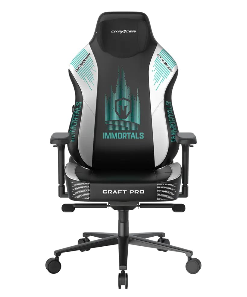 DXRacer Craft Pro Immortals Black White 2D Integrated Lumbar