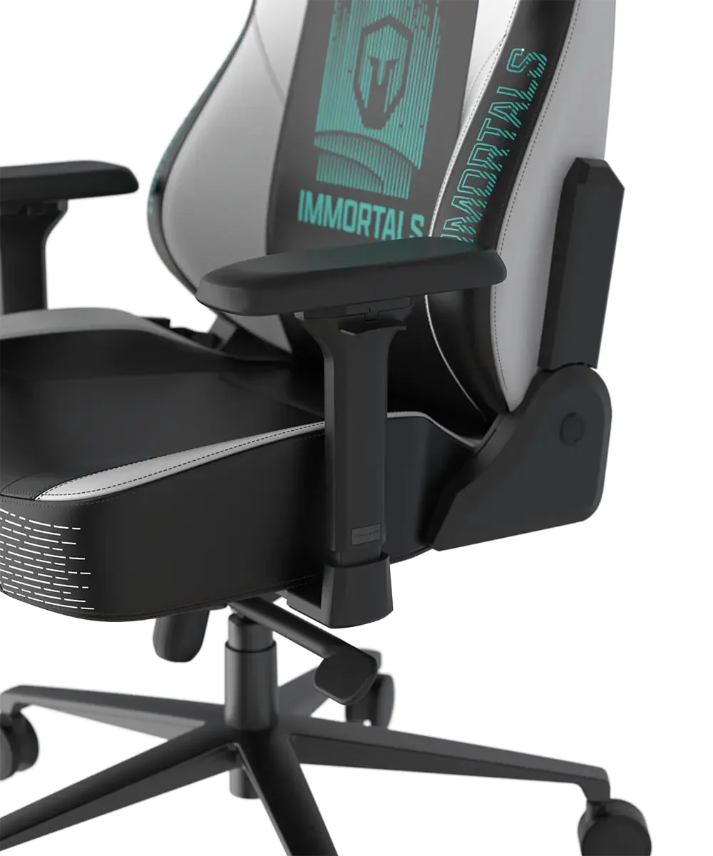 DXRacer Craft Pro Immortals - Black/White, 2D Integrated  Lumbar Support, 4D Armrests, Adjustable Recline with Cooling Gel Foam Pillow, Standard | CRA-PR041-NW-H1 - Image 4