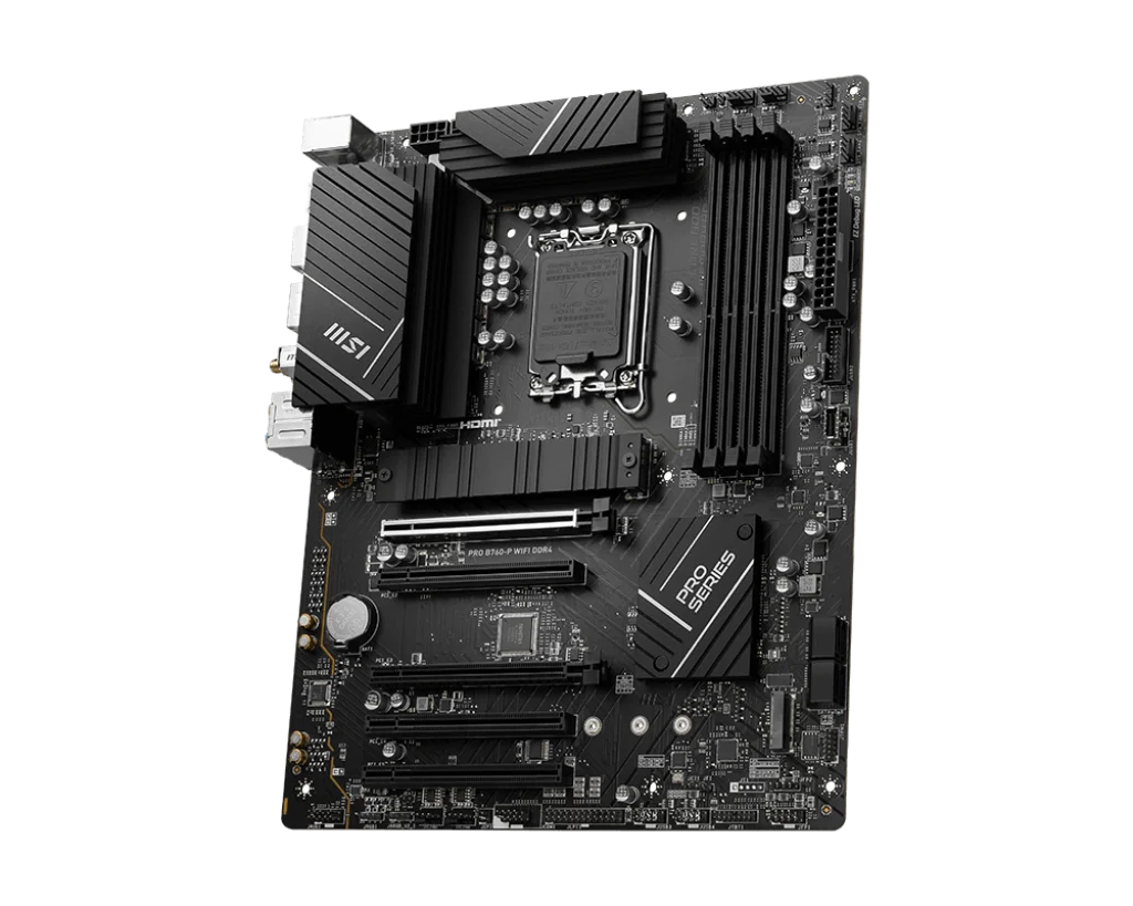 MSI PRO B760-P WIFI DDR4 , Socket 1700, INTEL B760, 4x DDR4, Maximum Memory Capacity 128GB, 1x HDMI,1x DisplayPort, 5x PCI-E x16 slot, 2x M.2, 4x SATA 6G, ATX Motherboard | 911-7D98-001 - Image 3