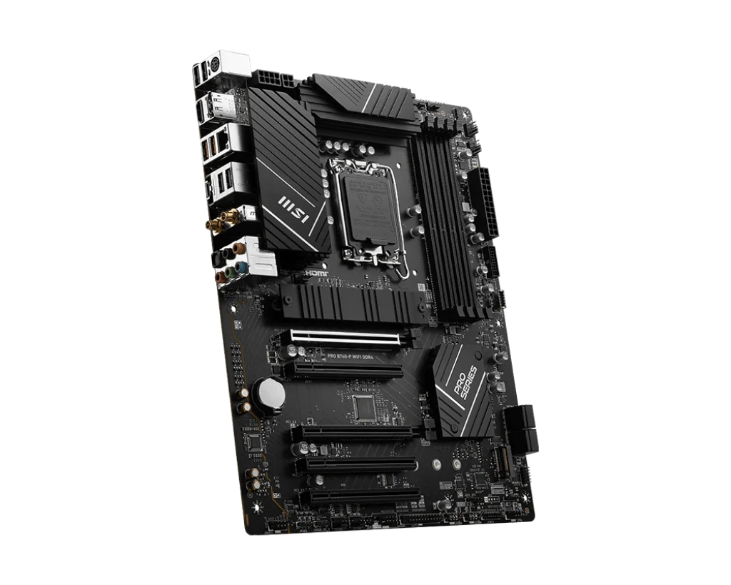 MSI PRO B760-P WIFI DDR4 , Socket 1700, INTEL B760, 4x DDR4, Maximum Memory Capacity 128GB, 1x HDMI,1x DisplayPort, 5x PCI-E x16 slot, 2x M.2, 4x SATA 6G, ATX Motherboard | 911-7D98-001 - Image 4