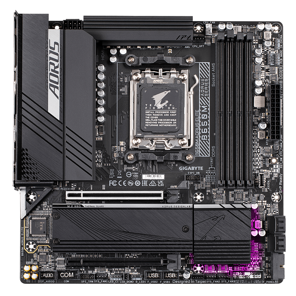 Gigabyte B650M AORUS ELITE Motherboard ,AMD Socket AM5 ,4 x DDR5 DIMM up to 192 GB - Image 2