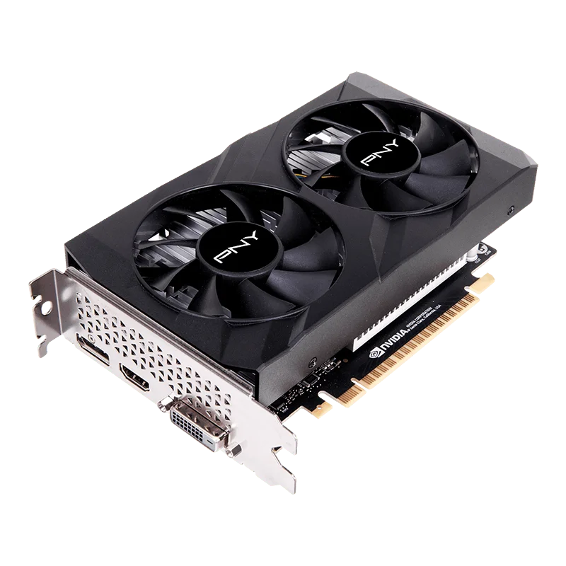 PNY GeForce GTX 1650 4GB GDDR6 Dual Fan 2 CUDA Cores 896 PCI-Express 3.0  ×16 | VCG16504D6DFXPB1