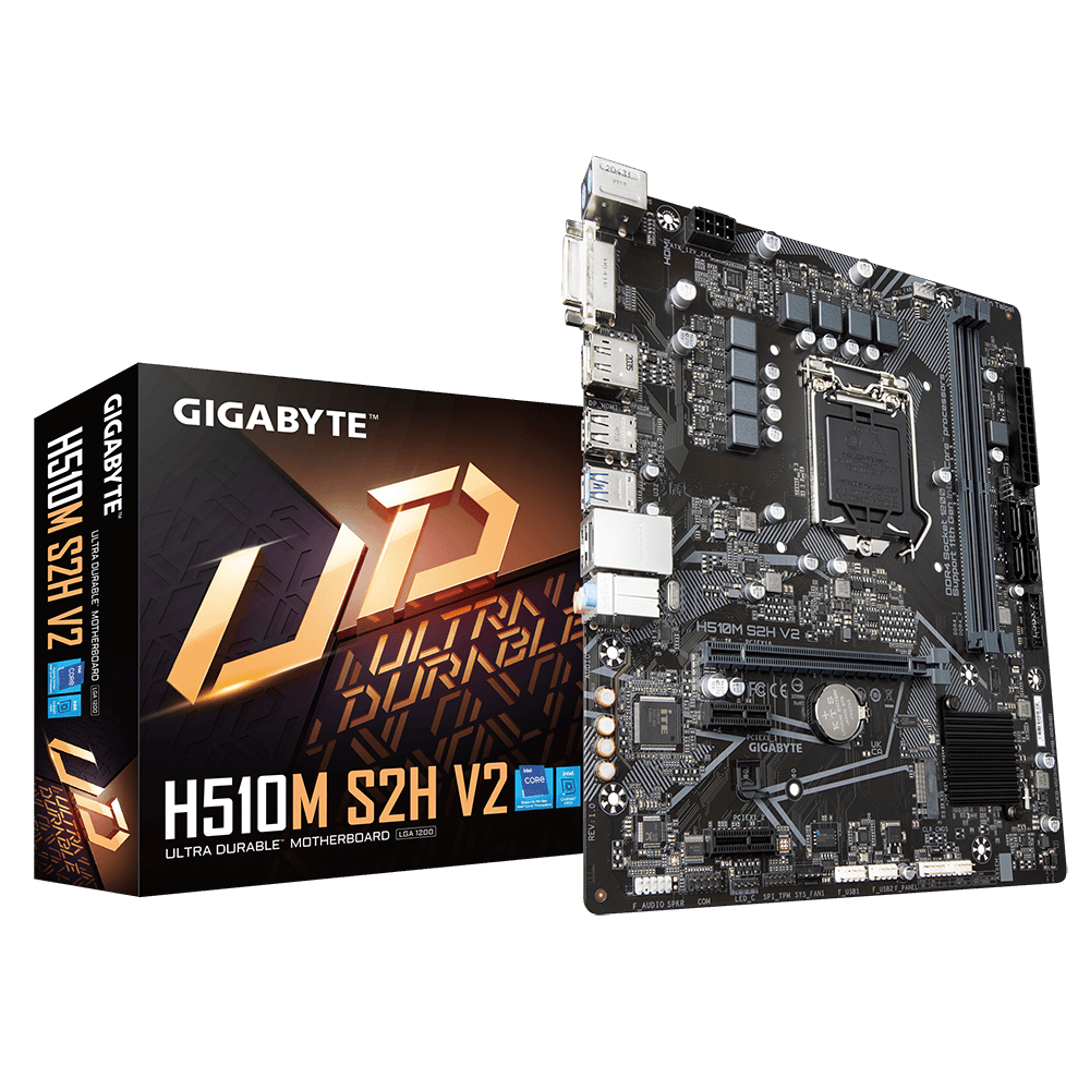 Gigabyte H510M S2H V2 Ultra Durable Motherboard DDR4, 2 DIMMs LGA1200