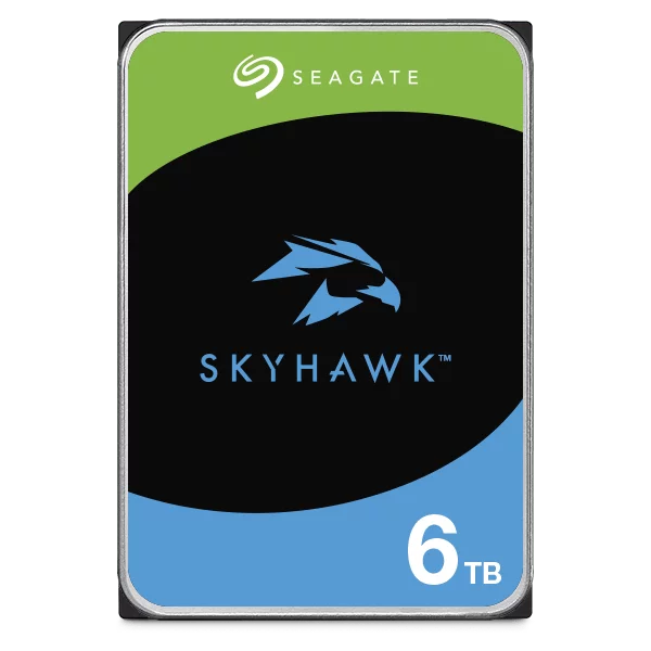 Seagate Skyhawk 6TB SATA 6.0Gb/s 3.5'' Internal Hard Drive, 256 MB Cache, 5400RPM, 180 MB/s Maximum Data Transfer Rate, Supports up to 64 HD Cameras, 1 Million Hours MTBF | ST6000VX009