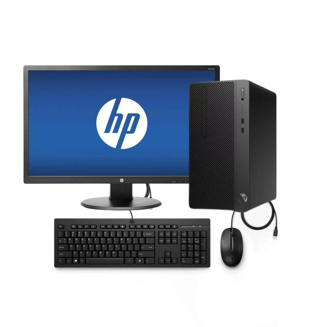 HP 290 G1 Microtower PC Core i5 7th Gen, 8GB RAM, 256 SSD, DVD W/R Windows  10 pro, With Hp LED Monitor 24″ HDMI Port