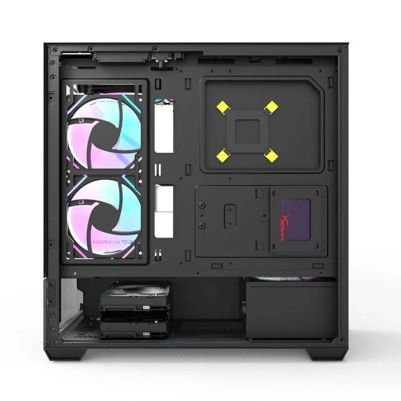 DarkFlash DS900 Air ATX Computer Case, 6x Pre-Installed aRGB Fans, Up to 360mm Radiator 9x Fans Support, Tempered Glass Panel - Image 7