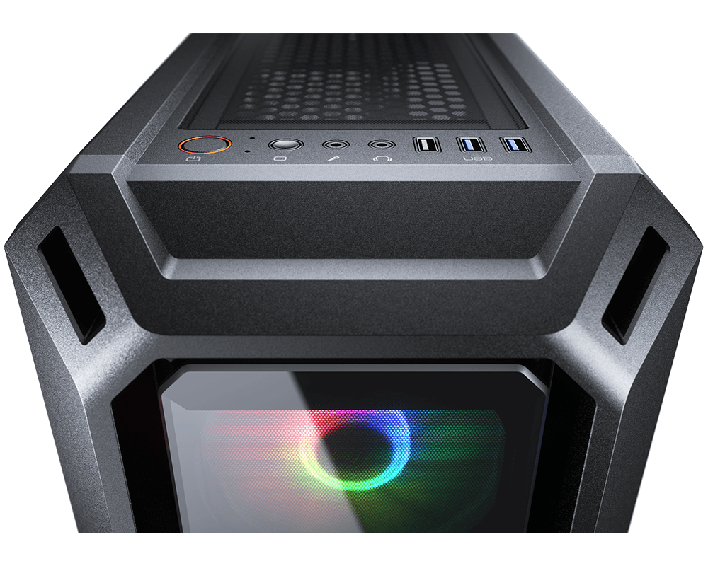 COUGAR MX440 RGB Tempered Glass Mid Tower with Sturdy and Solid Style, 3 RGB fans Included - Image 5