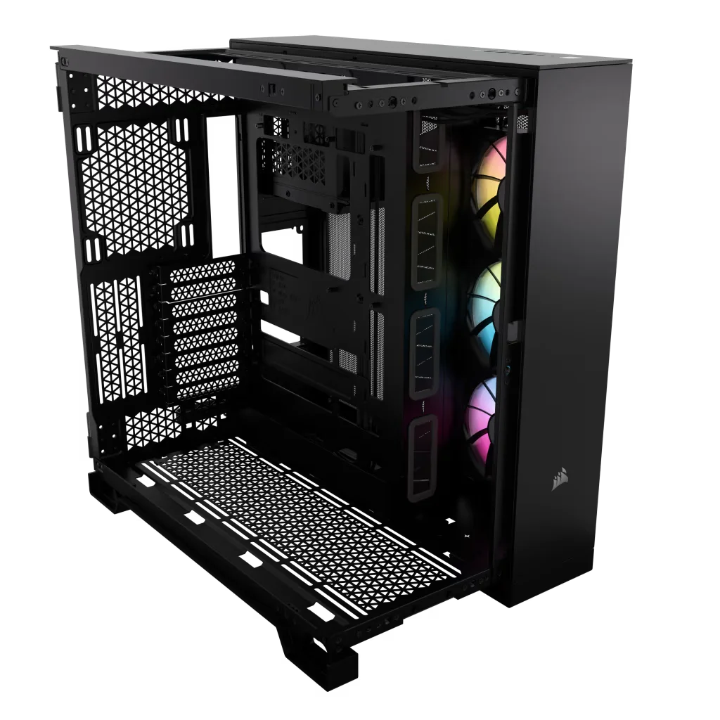 Corsair iCUE LINK 6500X RGB Mid-Tower ATX Dual Chamber PC Case, 3x RX RGB Pre-Installed Fans - Black | CC-9011269-WW - Image 2