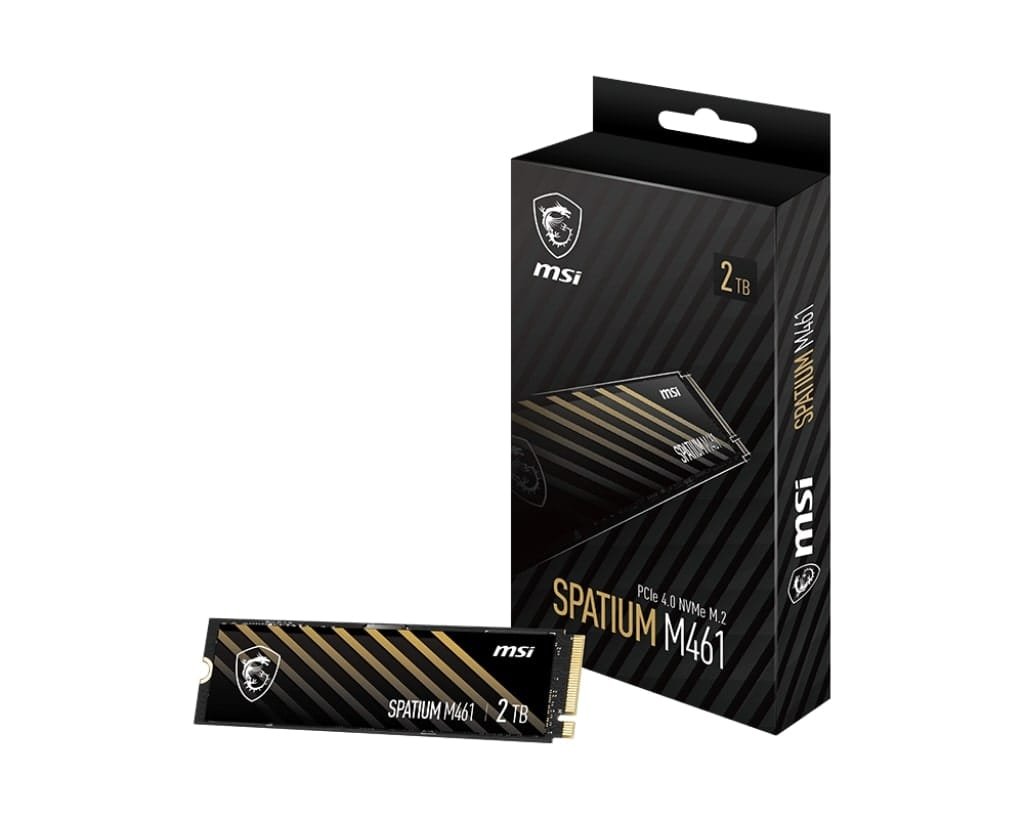 MSI Spatium M482 2TB PCIe Gen4x4 M.2 2280 Internal SSD, Up to 7300 MB/s Sequential Read & 6400 MB/s | S78-440Q730-P83