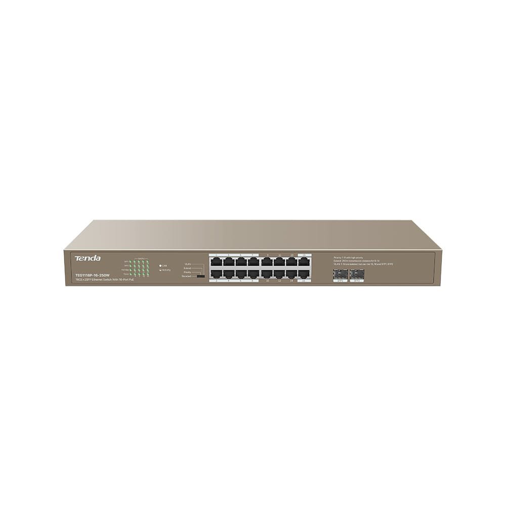 TENDA 16GE+2SFP 250W