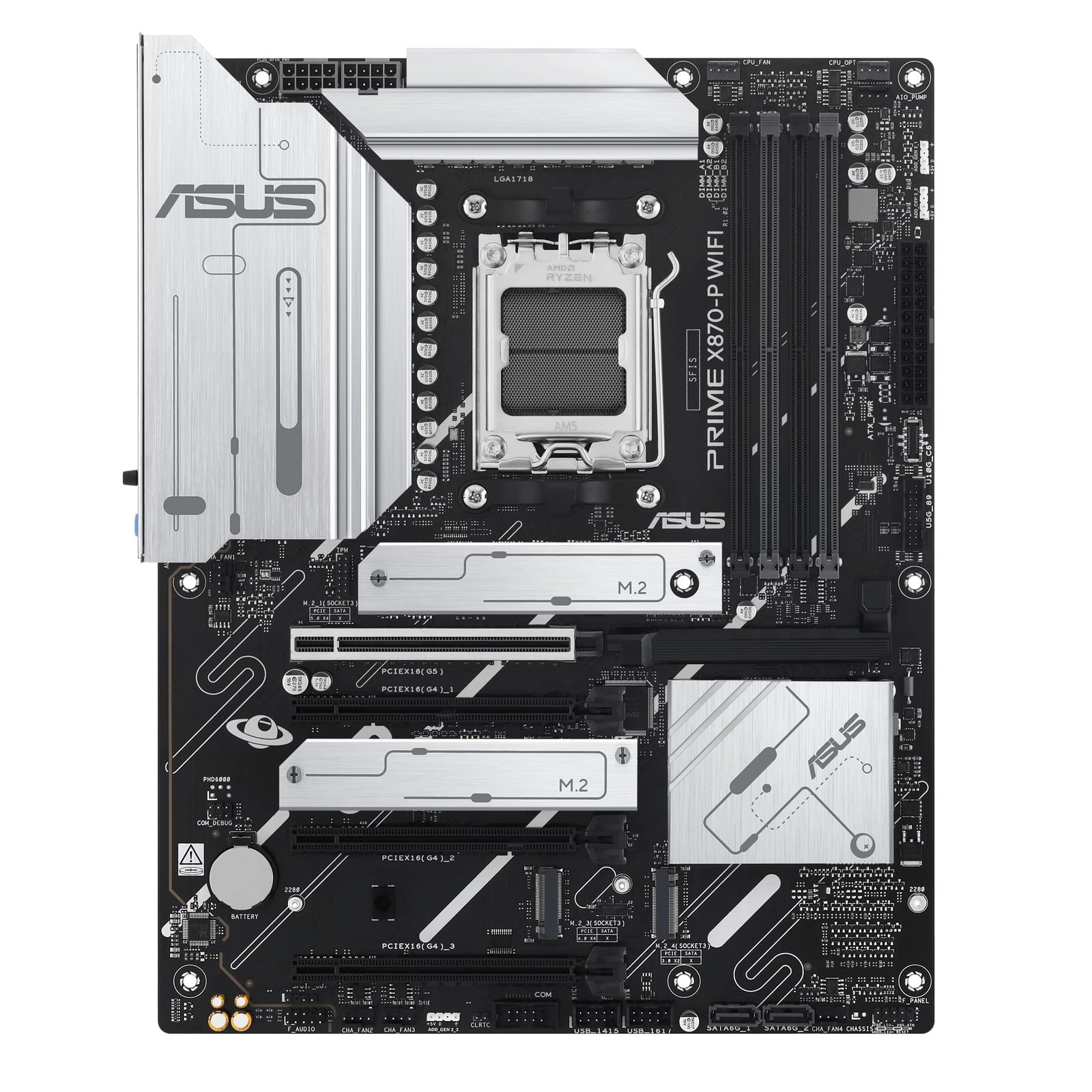 ASUS PRIME X870-P WIFI ATX Motherboard, AMD X870 Chipset, 4x DIMM DDR5 Slots, 192GB Max Memory | 90MB1IS0-M0EAY0 - Image 2