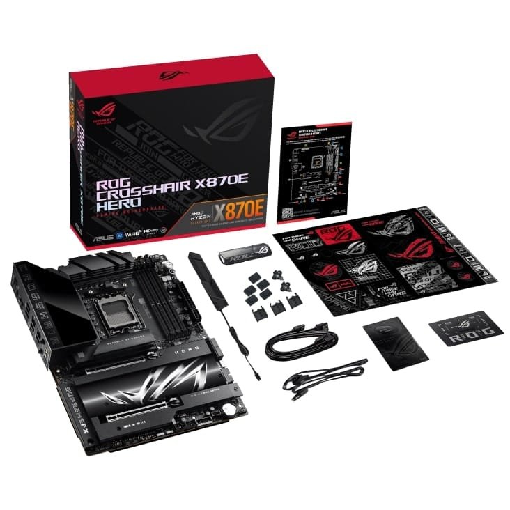 ASUS ROG CROSSHAIR X870E HERO AMD AM5 Motherboard, DDR5 Max. 192GB, WIFI 7, AI Cooling II | 90MB1IE0-M0EAY0 - Image 4